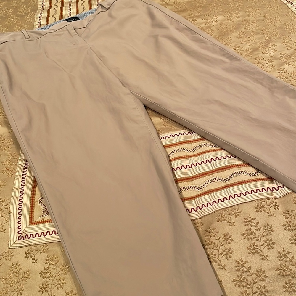 Talbots pants, tan, cotton blend, 14